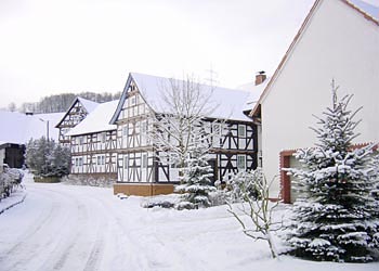 Brunnenstraße im Winter